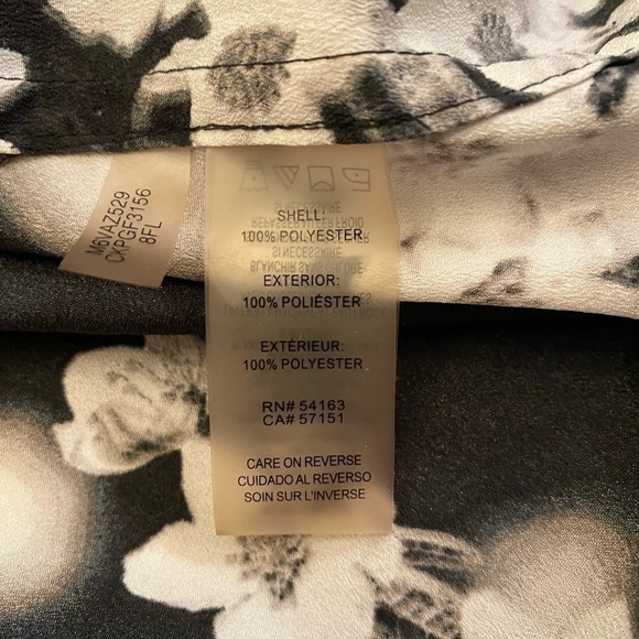 CALVIN KLEIN Women’s Button Down Floral Blouse, L - Picture 8 of 8